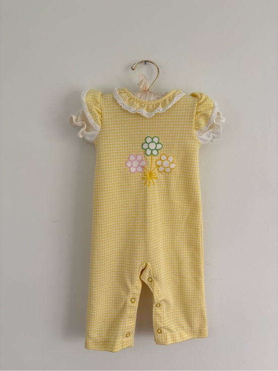 Vintage Other - Vintage 70s Carter’s Puff Sleeve Romper Size 12M